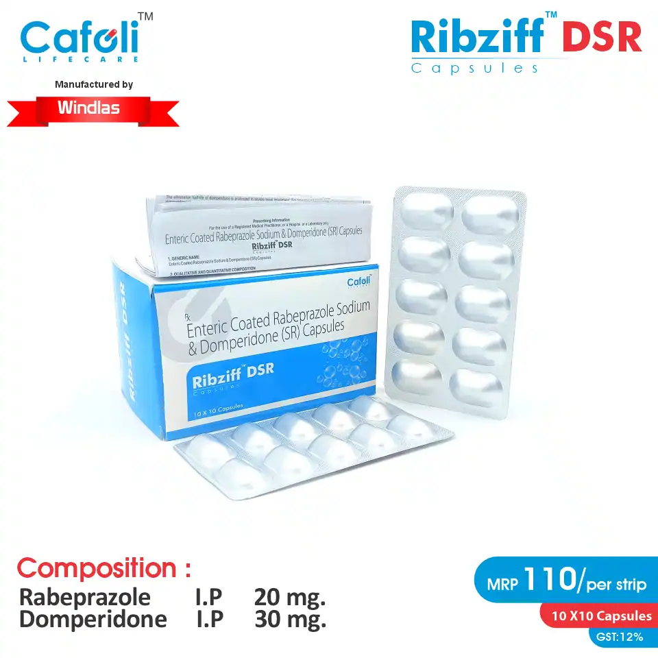Domperidone 30mg + Rabeprazole 20mg Capsule PCD Pharma Franchise